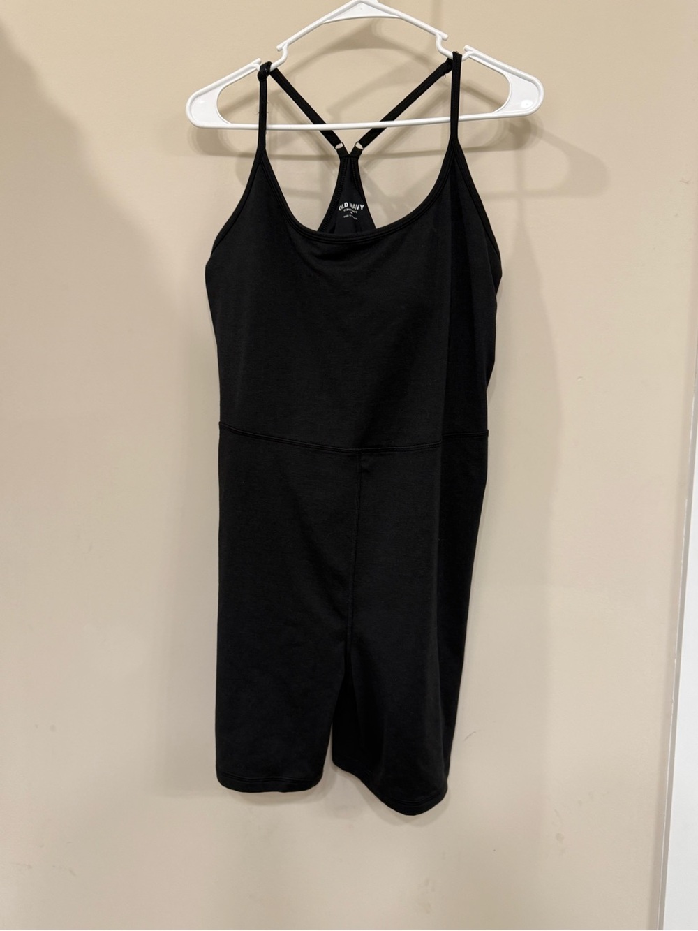 Old Navy Black womens' Racerback Romper with Thin Straps